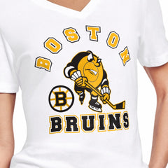 NHL White Boston Bruins Starter Women's Tough Puck T-Shirt