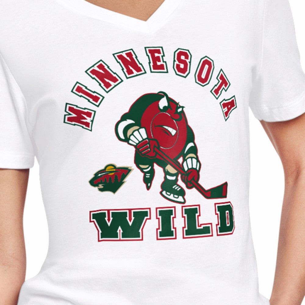 NHL White Minnesota Wild Starter Women's Tough Puck T-Shirt