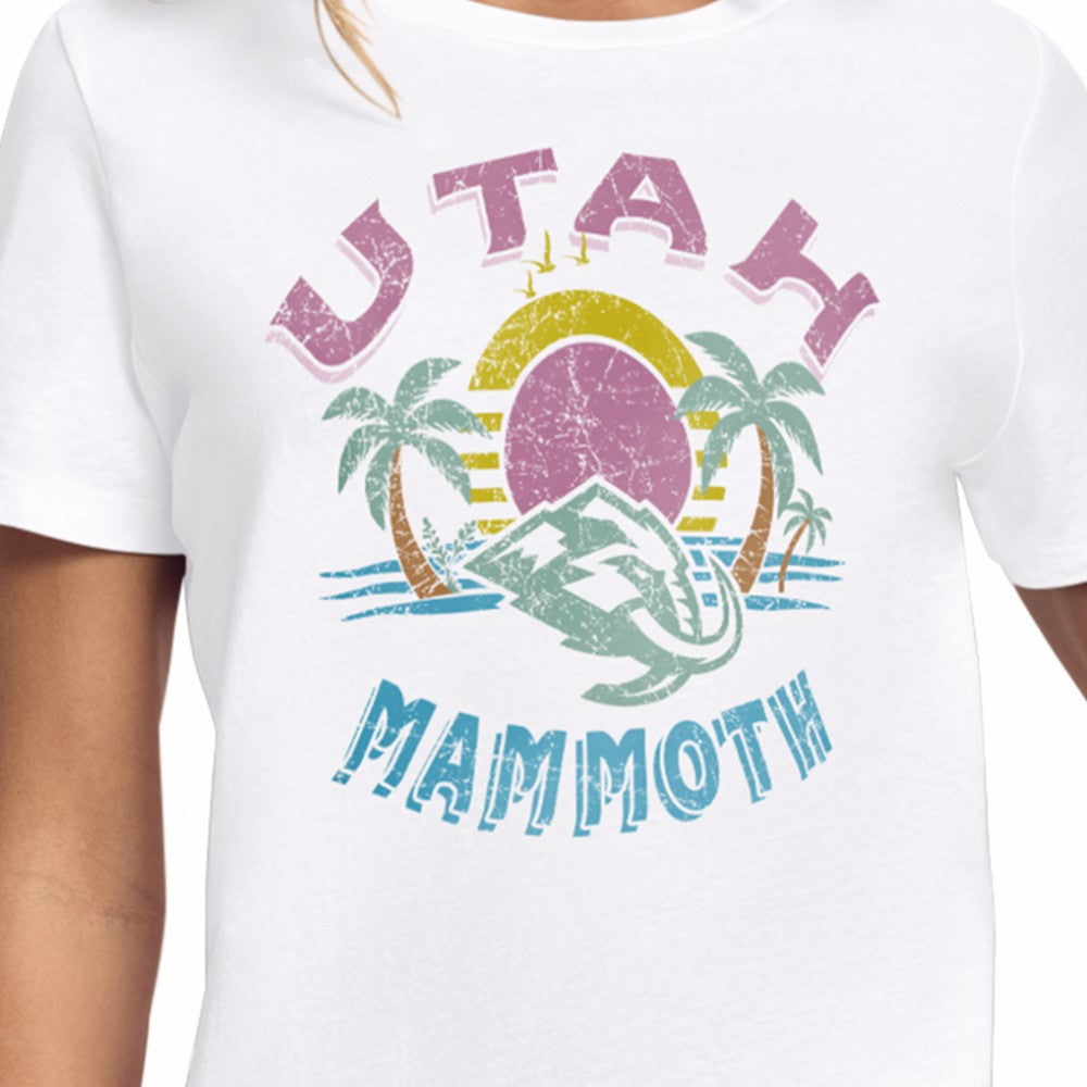 NHL White Utah Mammoth Starter Women's Tonal Beach T-Shirt