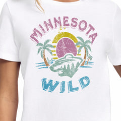 NHL White Minnesota Wild Starter Women's Tonal Beach T-Shirt
