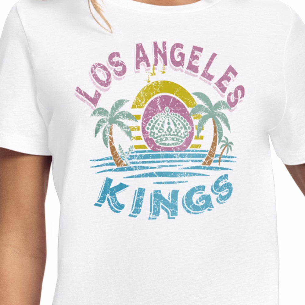 NHL White Los Angeles Kings Starter Women's Tonal Beach T-Shirt