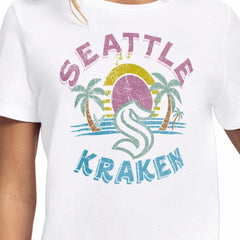 NHL White Seattle Kraken Starter Women's Tonal Beach T-Shirt