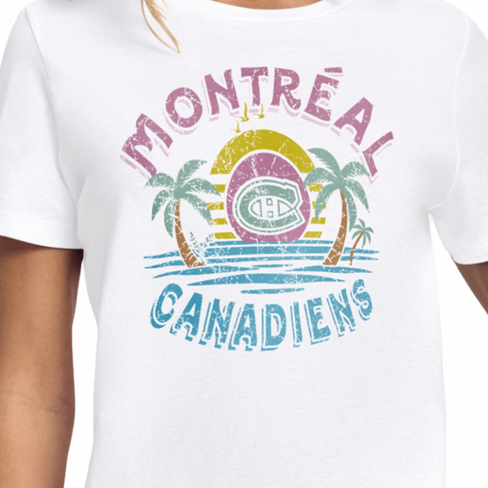 NHL White Montreal Canadiens Starter Women's Tonal Beach T-Shirt