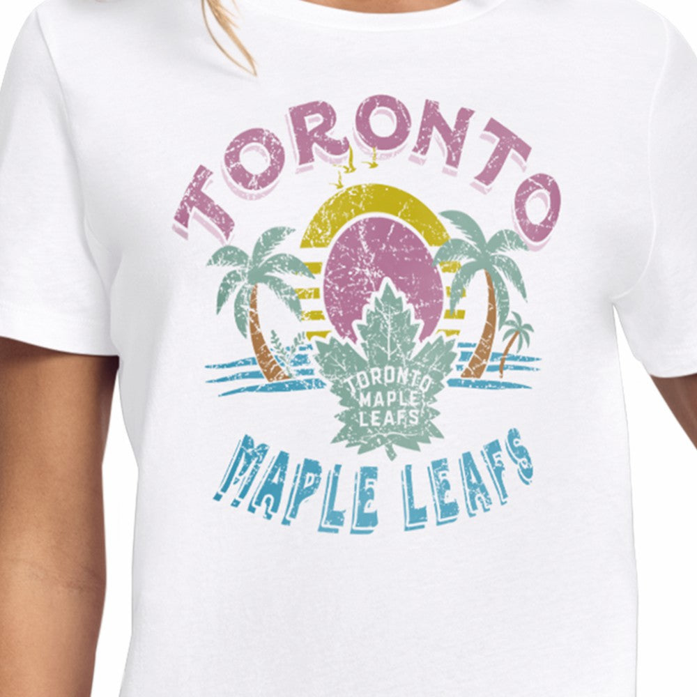 NHL White Toronto Maple Leafs Starter Women's Tonal Beach T-Shirt