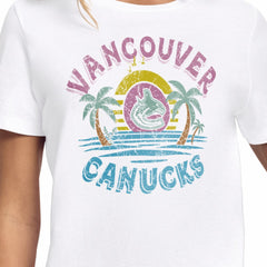 NHL White Vancouver Canucks Starter Women's Tonal Beach T-Shirt