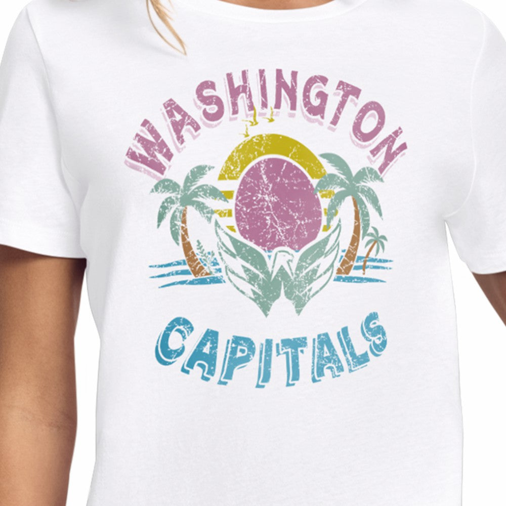 NHL White Washington Capitals Starter Women's Tonal Beach T-Shirt