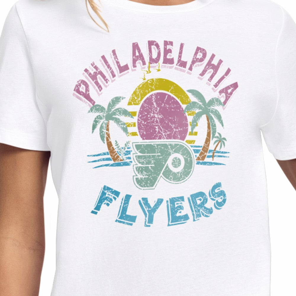 NHL White Philadelphia Flyers Starter Women's Tonal Beach T-Shirt