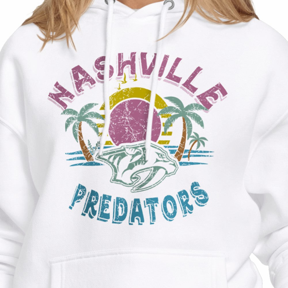 NHL White Nashville Predators Starter Women's Tonal Beach Hoodie