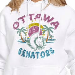 NHL White Ottawa Senators Starter Women's Tonal Beach Hoodie