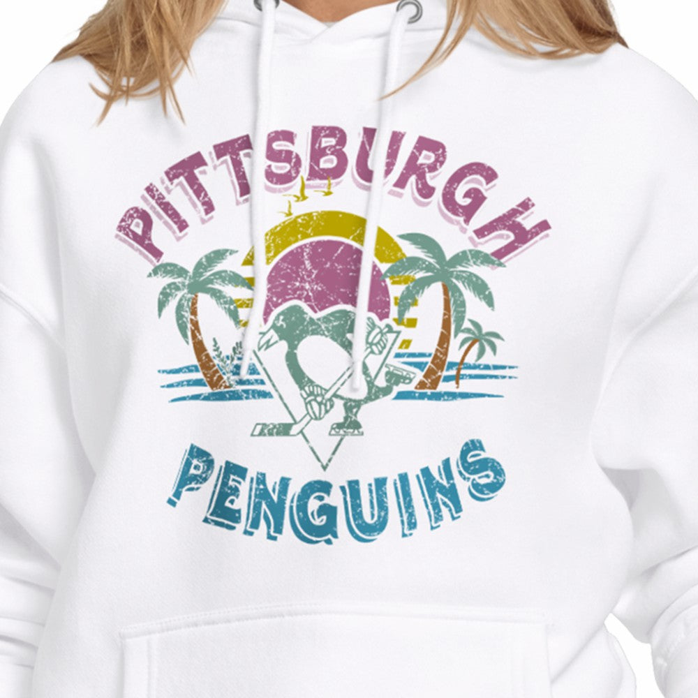 NHL White Pittsburgh Penguins Starter Women's Tonal Beach Hoodie