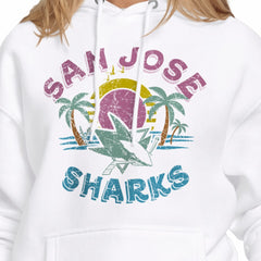 NHL White San Jose Sharks Starter Women's Tonal Beach Hoodie
