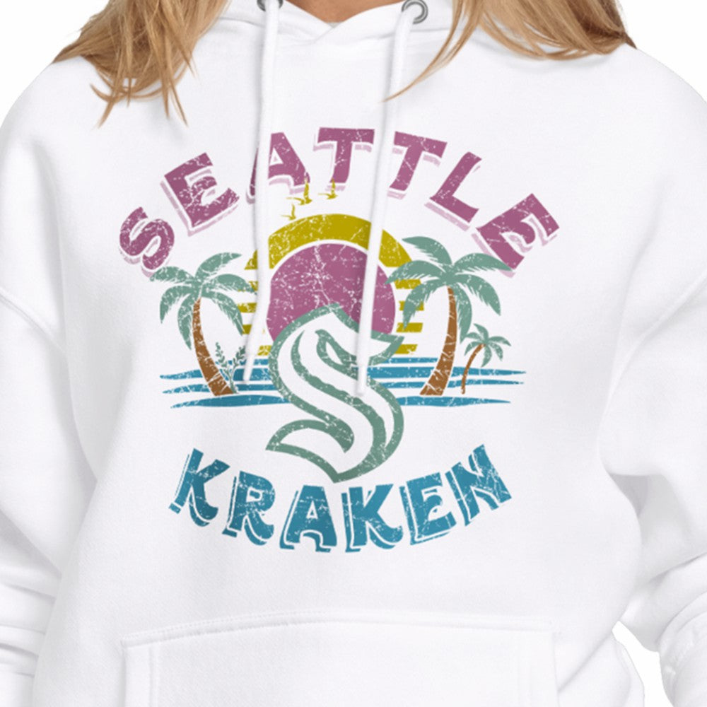 NHL White Seattle Kraken Starter Women's Tonal Beach Hoodie