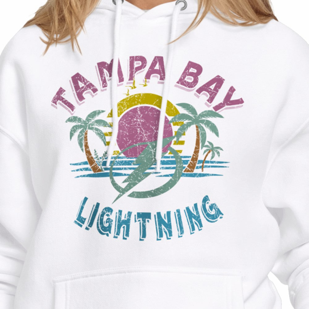 NHL White Tampa Bay Lightning Starter Women's Tonal Beach Hoodie