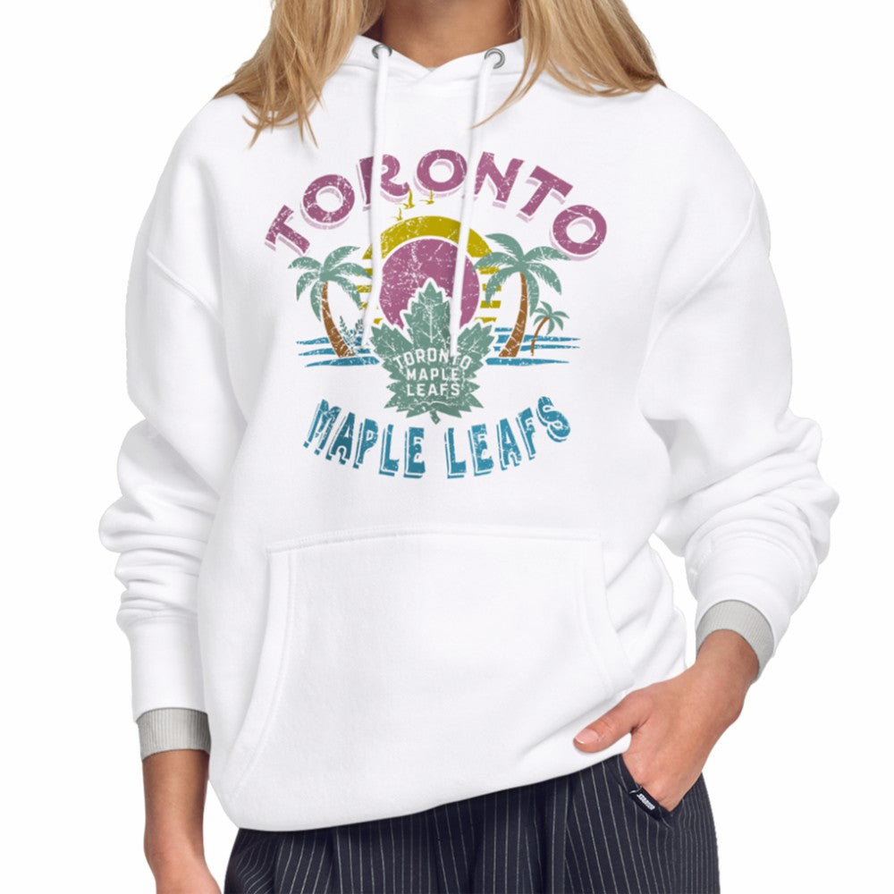 NHL White Toronto Maple Leafs Starter Women's Tonal Beach Hoodie