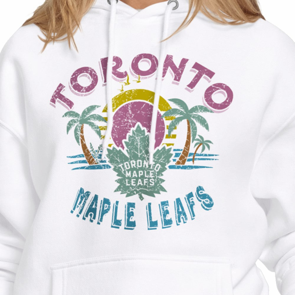NHL White Toronto Maple Leafs Starter Women's Tonal Beach Hoodie