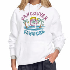 NHL White Vancouver Canucks Starter Women's Tonal Beach Hoodie