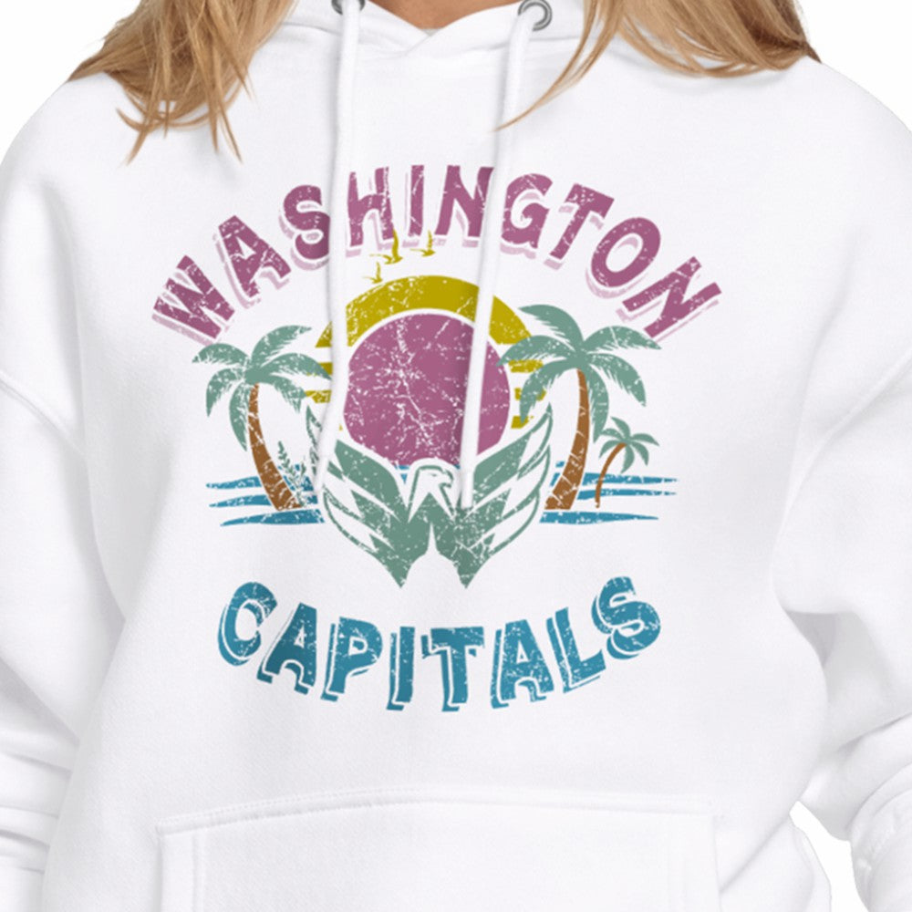 NHL White Washington Capitals Starter Women's Tonal Beach Hoodie