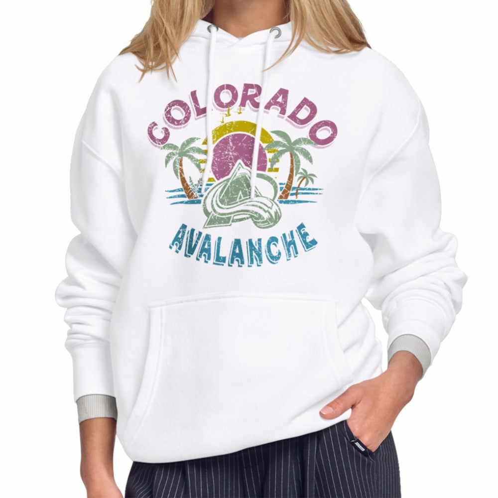 NHL White Colorado Avalanche Starter Women's Tonal Beach Hoodie