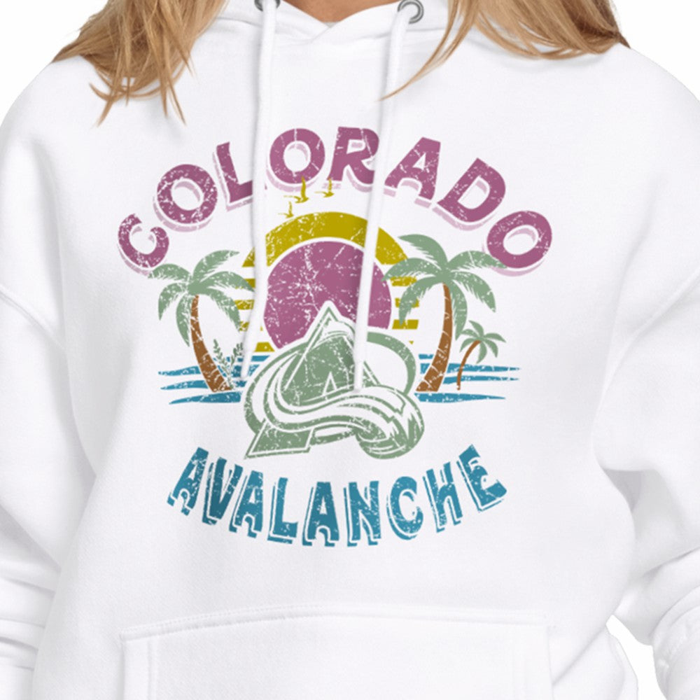 NHL White Colorado Avalanche Starter Women's Tonal Beach Hoodie