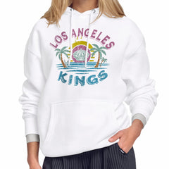 NHL White Los Angeles Kings Starter Women's Tonal Beach Hoodie