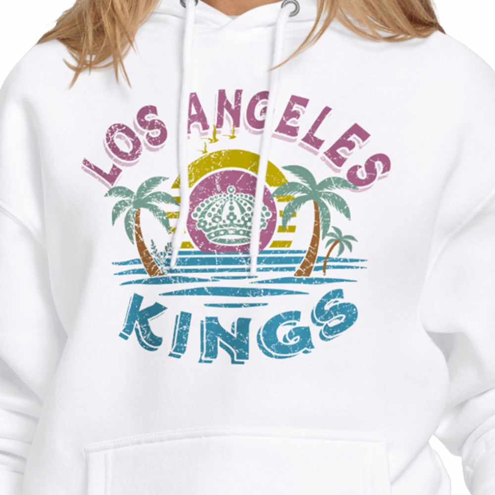 NHL White Los Angeles Kings Starter Women's Tonal Beach Hoodie