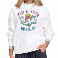 NHL White Minnesota Wild Starter Women's Tonal Beach Hoodie