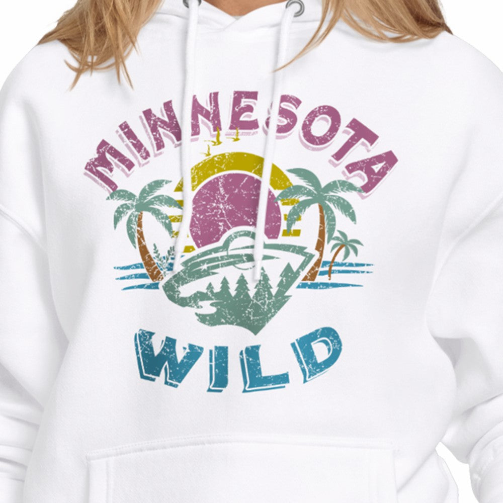 NHL White Minnesota Wild Starter Women's Tonal Beach Hoodie