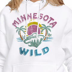 NHL White Minnesota Wild Starter Women's Tonal Beach Hoodie
