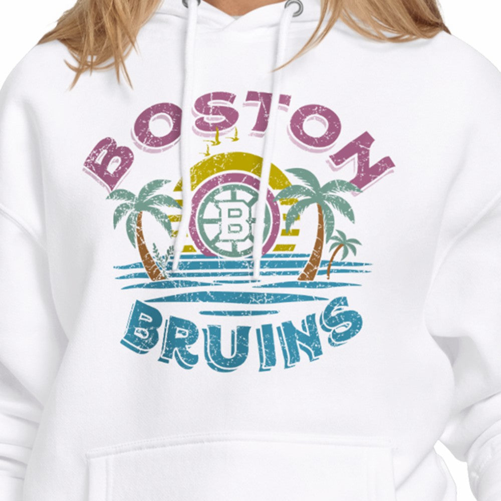 NHL White Boston Bruins Starter Women's Tonal Beach Hoodie
