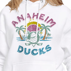 NHL White Anaheim Ducks Starter Women's Tonal Beach Hoodie