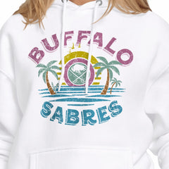 NHL White Buffalo Sabres Starter Women's Tonal Beach Hoodie