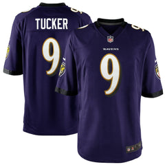 Justin Tucker  Youth Game Jersey - Baltimore Ravens
