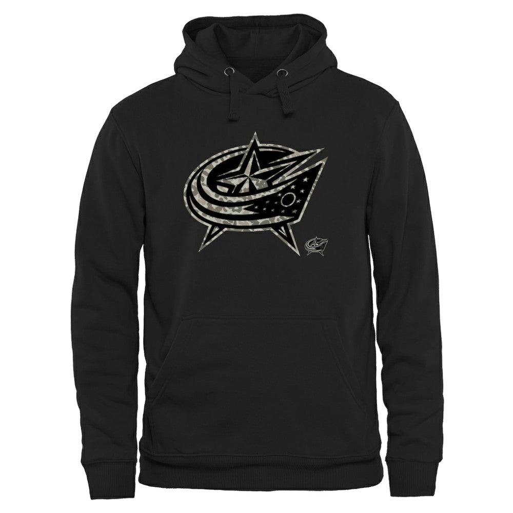 NHL Black Columbus Blue Jackets Rink Warrior Pullover Hoodie