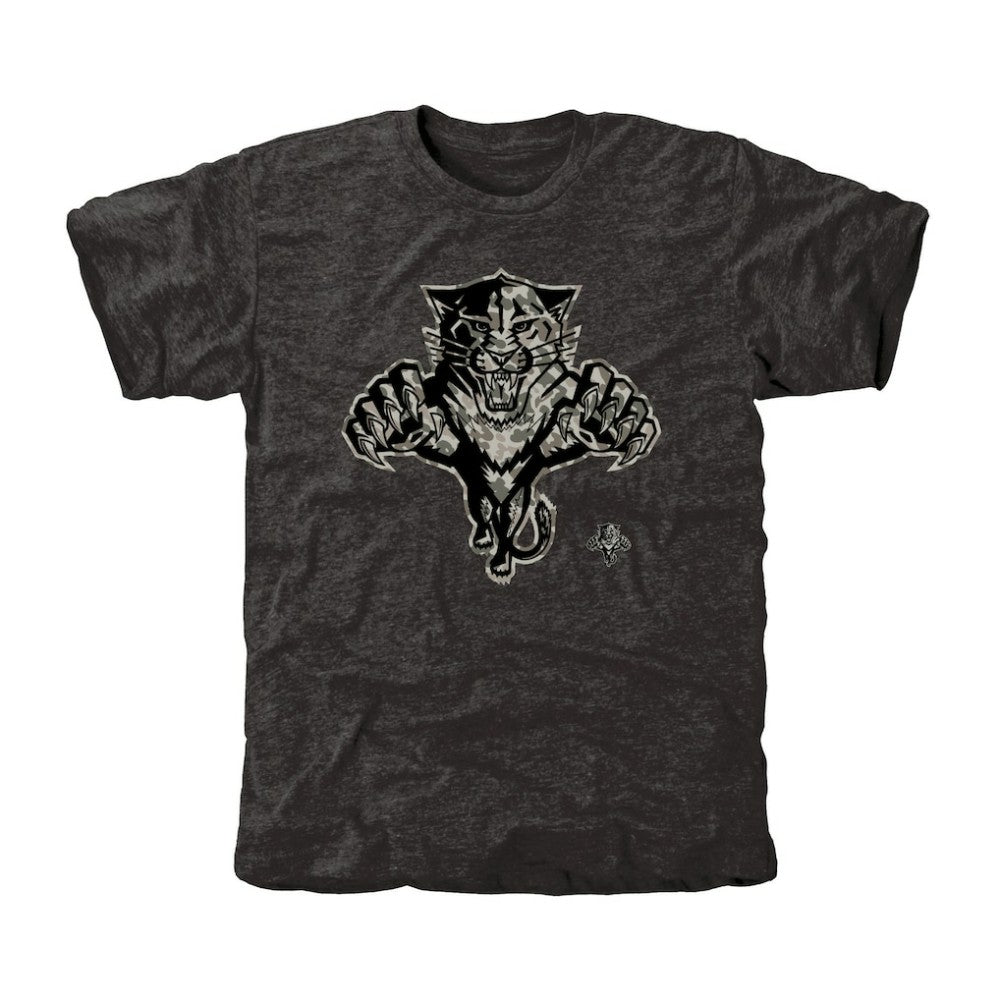 NHL This item will ship within 2 business days. Men's Florida Panthers Black Rink Warrior Tri-Blend T-Shirt