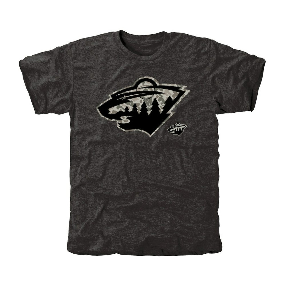 NHL This item will ship within 2 business days. Men's Minnesota Wild Black Rink Warrior Tri-Blend T-Shirt