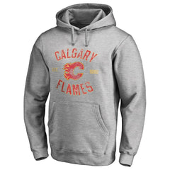 NHL Ash Calgary Flames Heritage Pullover Hoodie