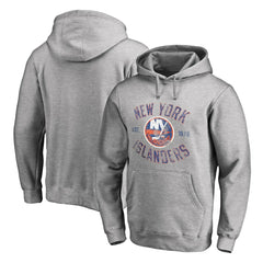 NHL Ash New York Islanders Heritage Pullover Hoodie