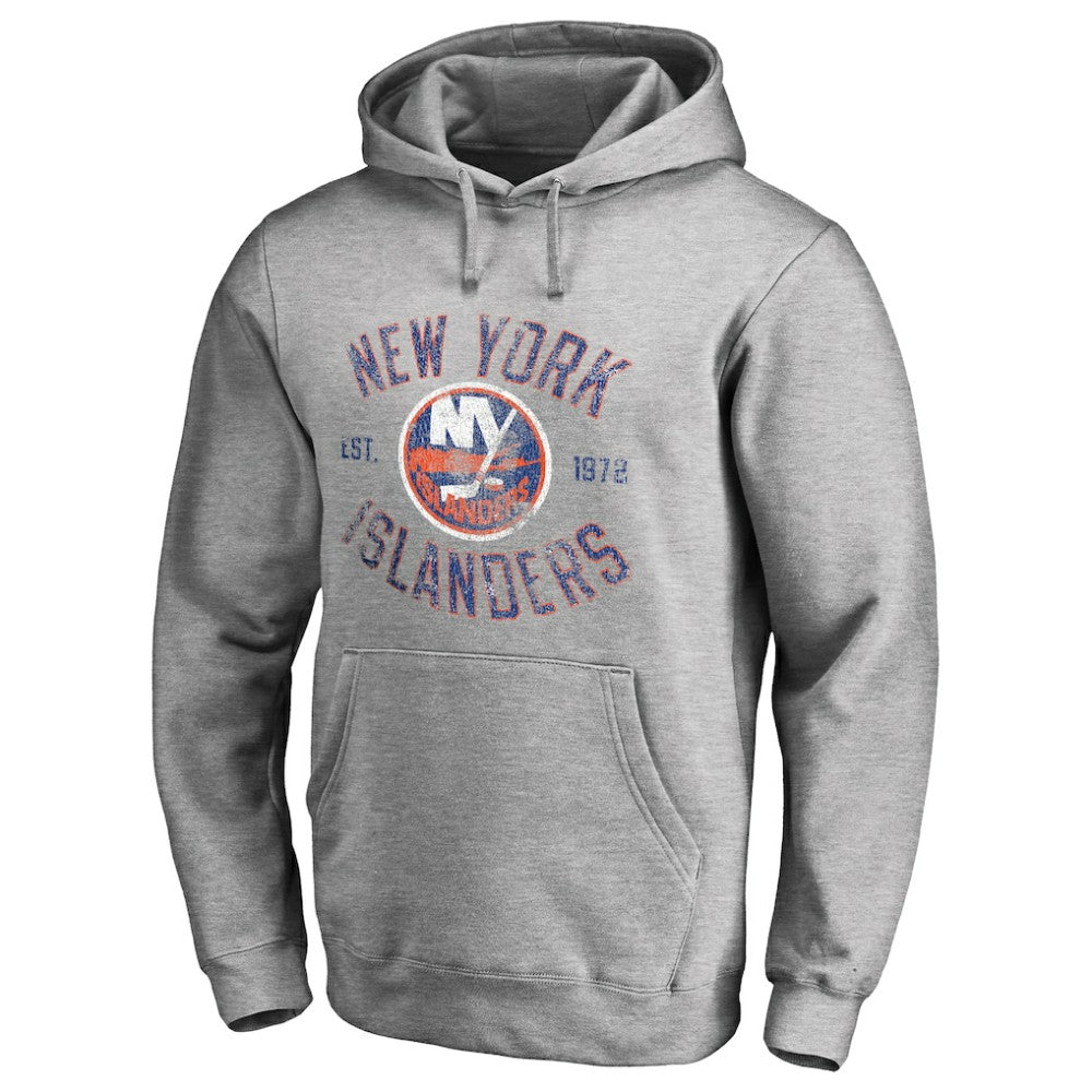 NHL Ash New York Islanders Heritage Pullover Hoodie