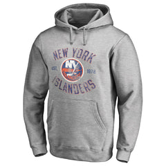 NHL Ash New York Islanders Heritage Pullover Hoodie