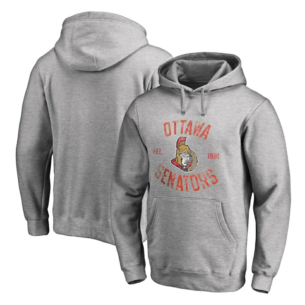 NHL Ash Ottawa Senators Heritage Pullover Hoodie