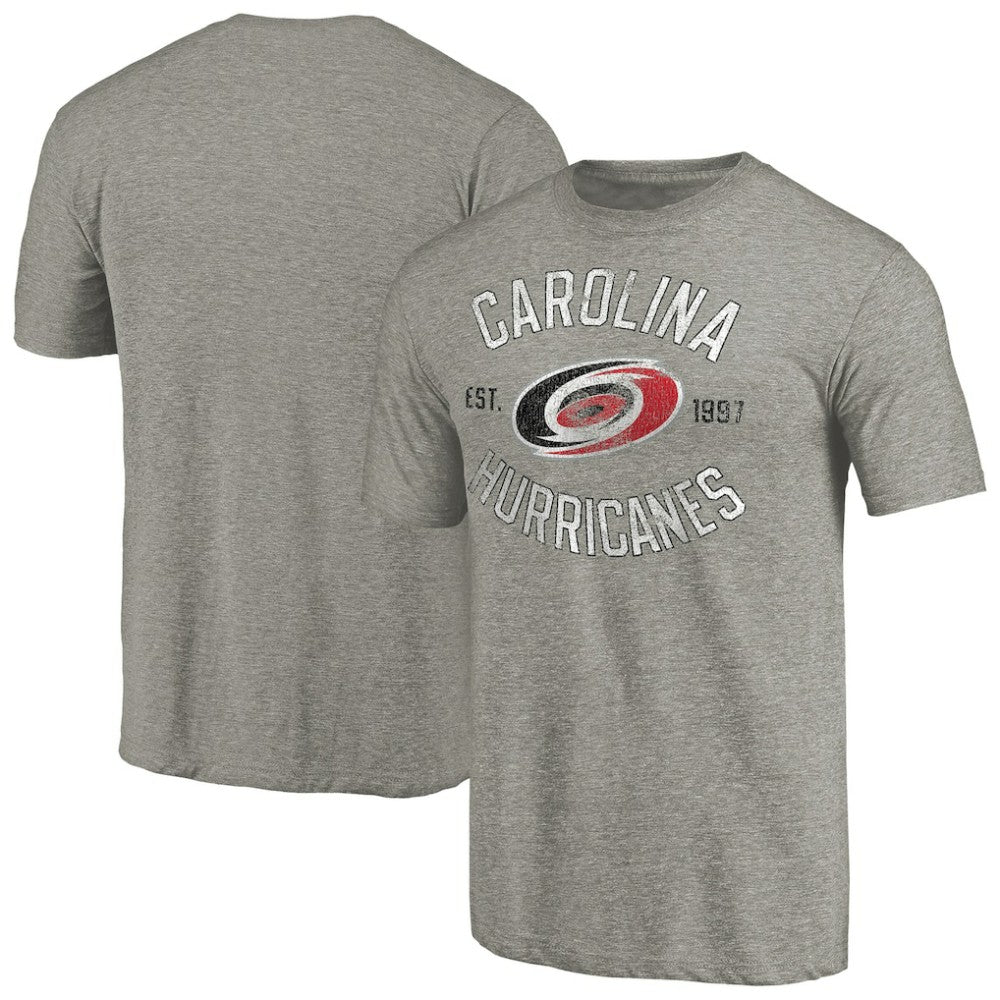 NHL Ash Carolina Hurricanes Heritage Tri-Blend T-Shirt