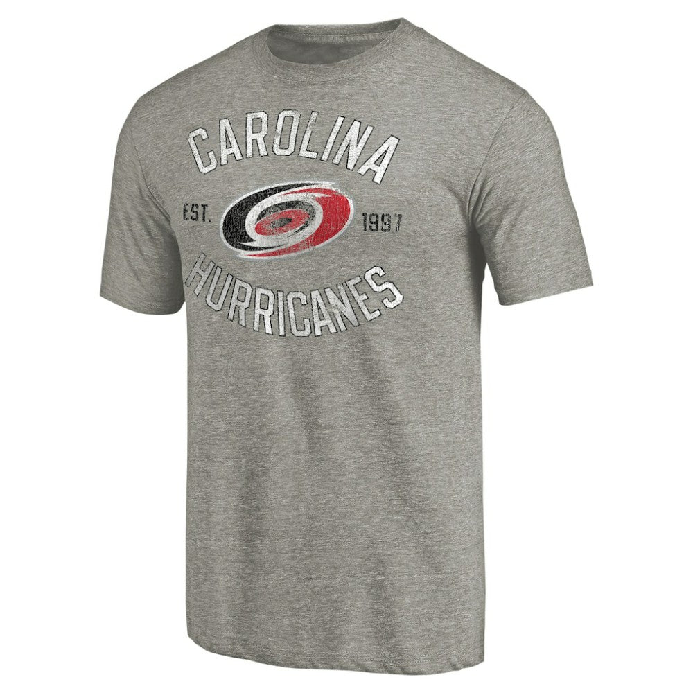 NHL Ash Carolina Hurricanes Heritage Tri-Blend T-Shirt