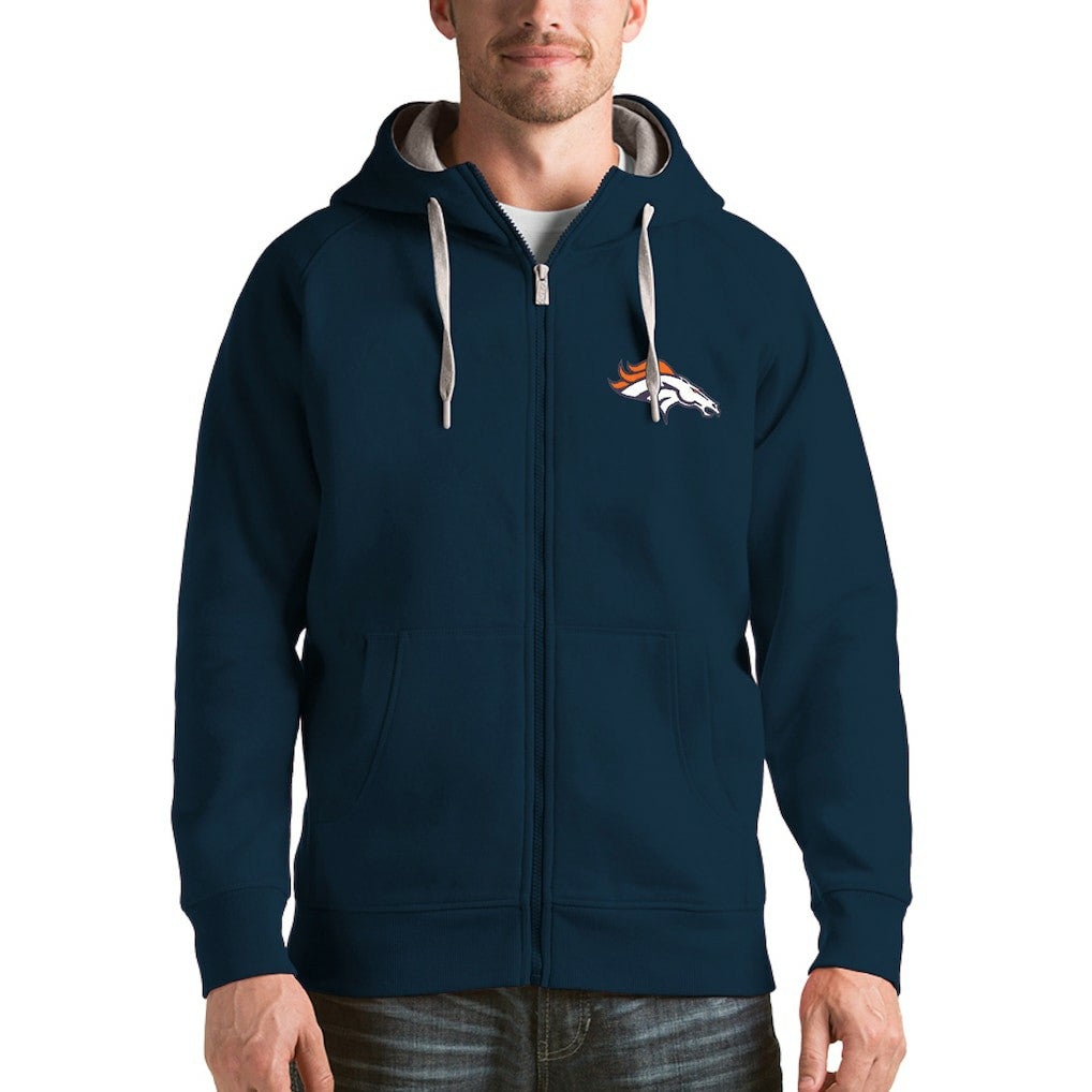 Antigua Victory Full-Zip Hoodie - Denver Broncos