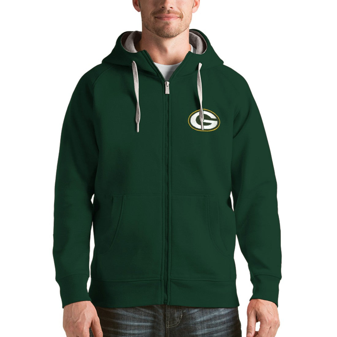 Antigua Victory Full-Zip Hoodie - Green Bay Packers