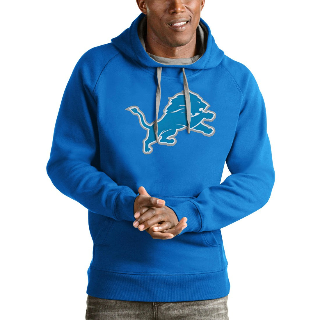 Antigua Victory Pullover Hoodie - Detroit Lions