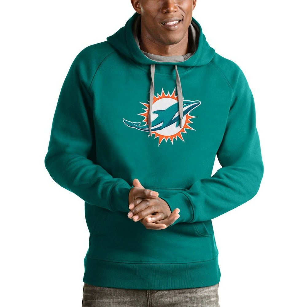 Antigua Victory Pullover Hoodie - Miami Dolphins