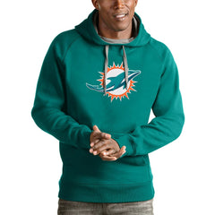 Antigua Victory Pullover Hoodie - Miami Dolphins