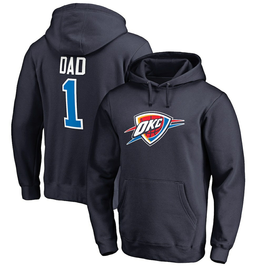 NBA Oklahoma City Thunder #1 Dad Pullover Hoodie
