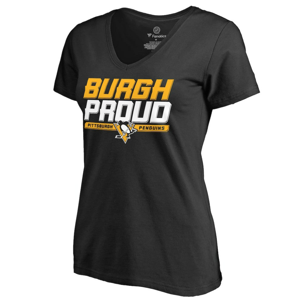 NHL Black Pittsburgh Penguins Women's Hometown Collection Burgh Proud T-Shirt