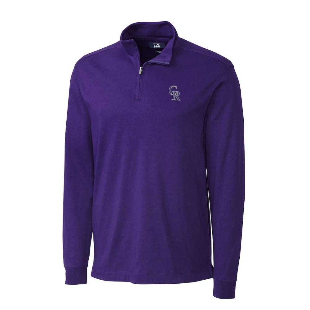 MLB Colorado Rockies Cutter & Buck Belfair Half-Zip Pullover Jacket